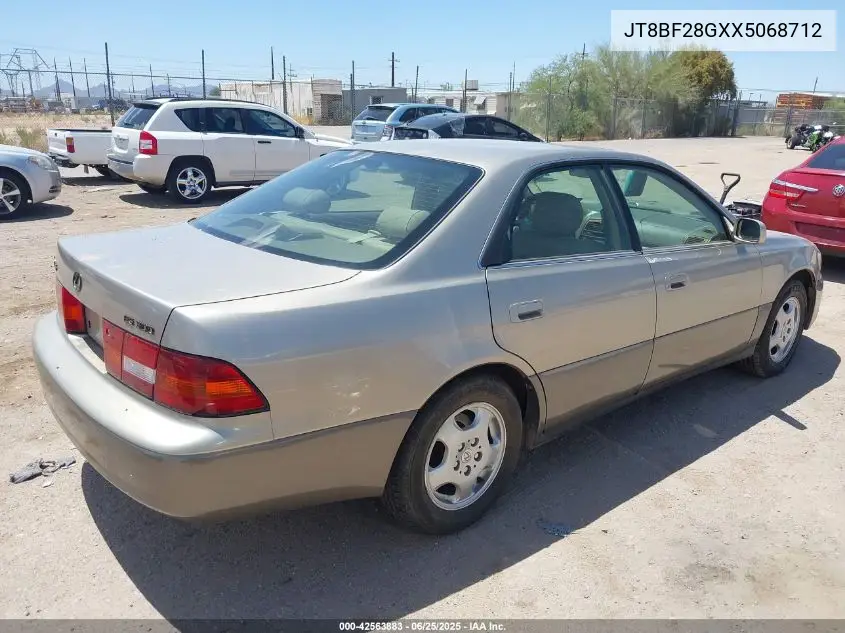 1999 Lexus Es 300 VIN: JT8BF28GXX5068712 Lot: 42563883
