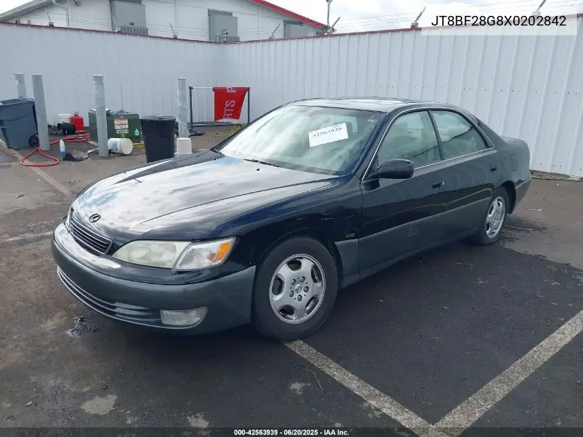 1999 Lexus Es 300 VIN: JT8BF28G8X0202842 Lot: 42563939