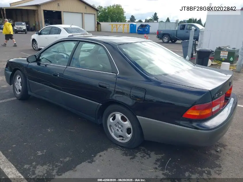 1999 Lexus Es 300 VIN: JT8BF28G8X0202842 Lot: 42563939