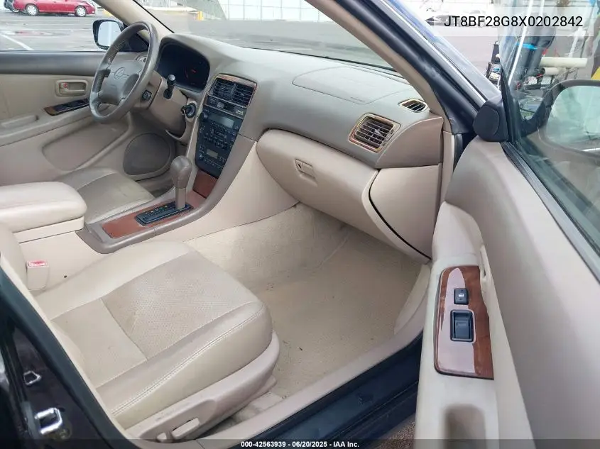 1999 Lexus Es 300 VIN: JT8BF28G8X0202842 Lot: 42563939