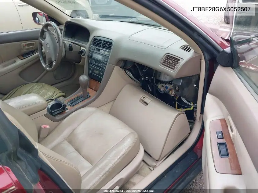 1999 Lexus Es 300 VIN: JT8BF28G6X5052507 Lot: 42606254