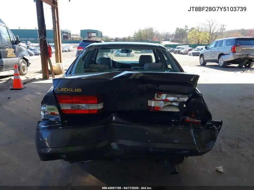 2000 Lexus Es 300 VIN: JT8BF28G7Y5103739 Lot: 42051189