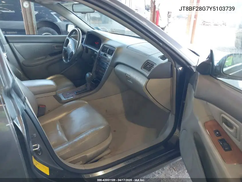 2000 Lexus Es 300 VIN: JT8BF28G7Y5103739 Lot: 42051189
