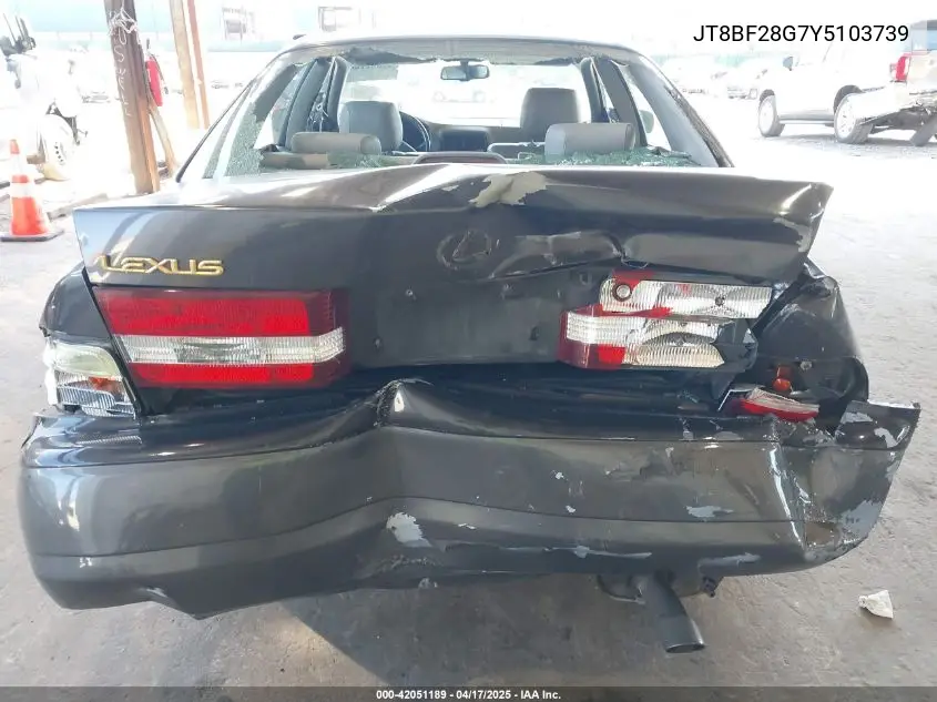 2000 Lexus Es 300 VIN: JT8BF28G7Y5103739 Lot: 42051189