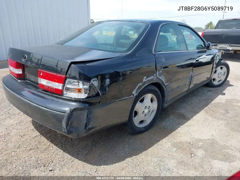 2000 Lexus Es 300 VIN: JT8BF28G6Y5089719 Lot: 42121727