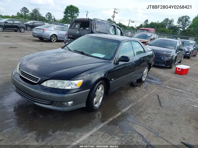 2000 Lexus Es 300 VIN: JT8BF28G4Y0268421 Lot: 42177441