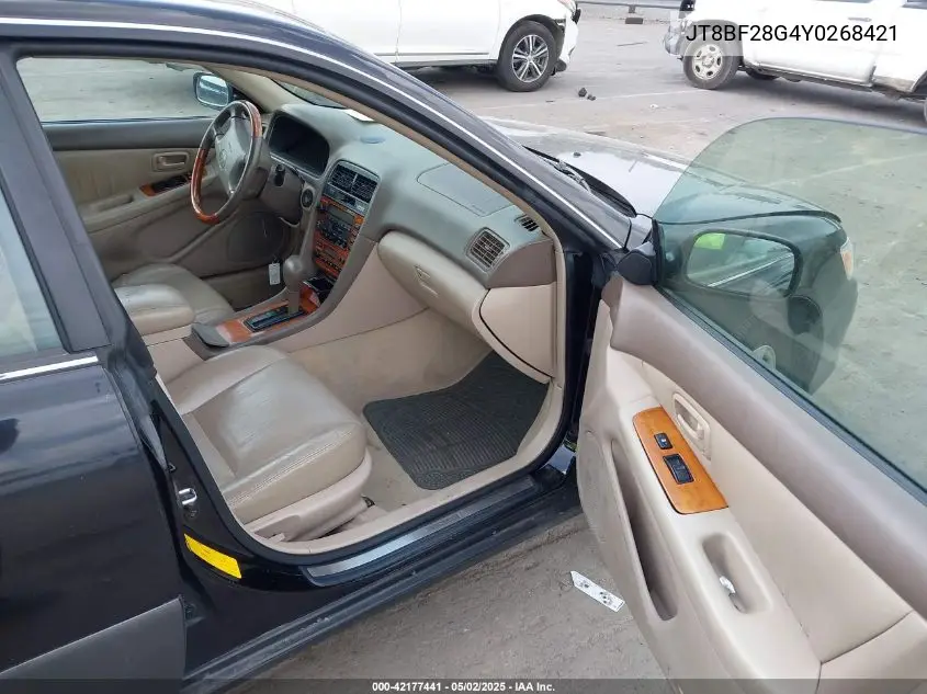 2000 Lexus Es 300 VIN: JT8BF28G4Y0268421 Lot: 42177441
