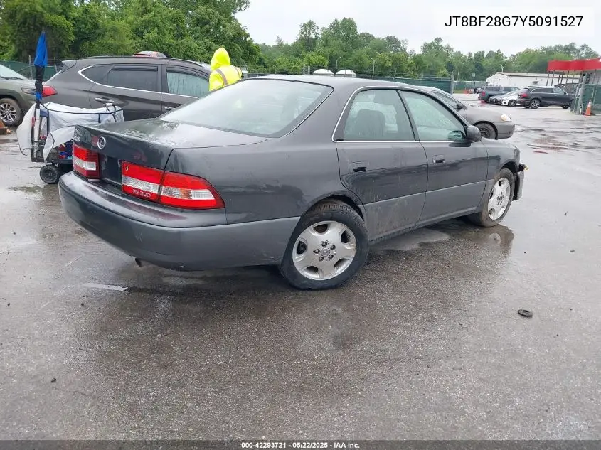 2000 Lexus Es 300 VIN: JT8BF28G7Y5091527 Lot: 42293721
