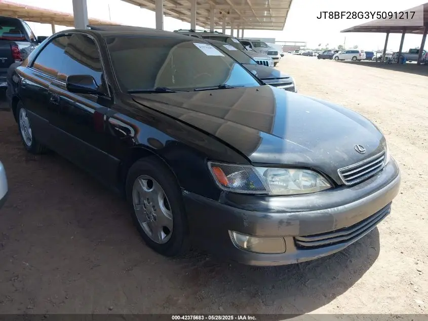 2000 Lexus Es 300 VIN: JT8BF28G3Y5091217 Lot: 42375683