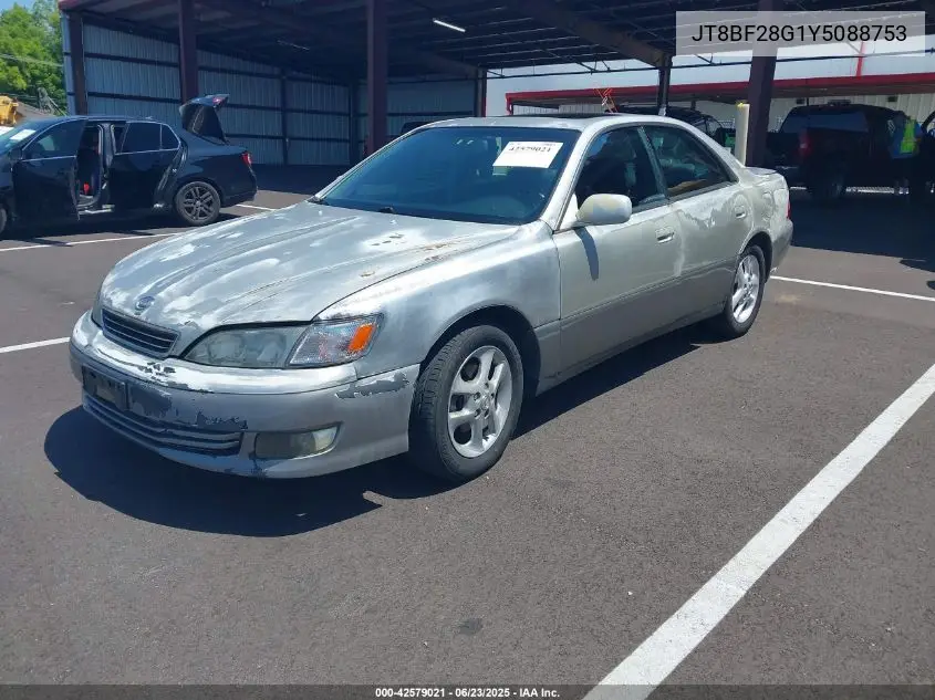 2000 Lexus Es 300 VIN: JT8BF28G1Y5088753 Lot: 42579021