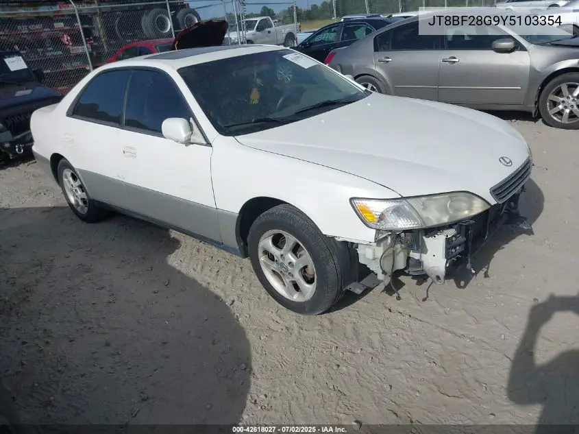 2000 Lexus Es 300 VIN: JT8BF28G9Y5103354 Lot: 42618027