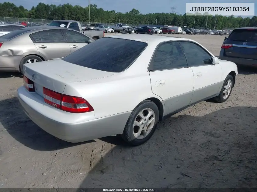 2000 Lexus Es 300 VIN: JT8BF28G9Y5103354 Lot: 42618027