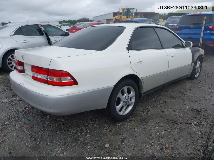 2001 Lexus Es 300 VIN: JT8BF28G110330301 Lot: 42237022