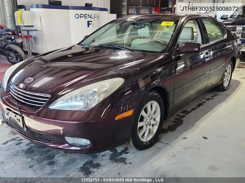 2002 Lexus Es 300 VIN: JTHBF30G525008072 Lot: 12252751