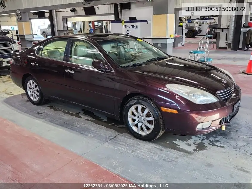 2002 Lexus Es 300 VIN: JTHBF30G525008072 Lot: 12252751