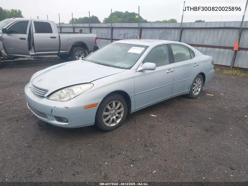 2002 Lexus Es 300 300 VIN: JTHBF30G820025896 Lot: 42175343