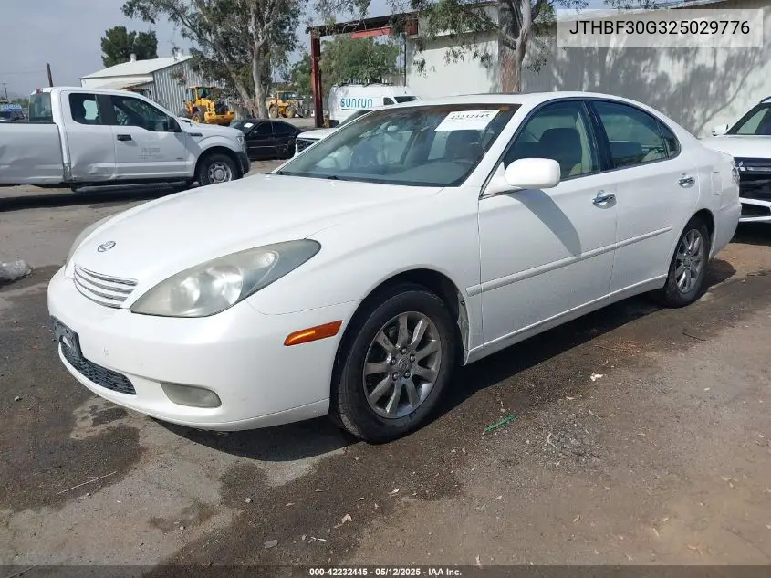 2002 Lexus Es 300 VIN: JTHBF30G325029776 Lot: 42232445