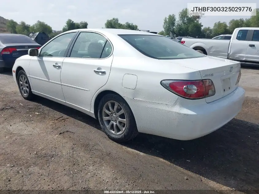 2002 Lexus Es 300 VIN: JTHBF30G325029776 Lot: 42232445