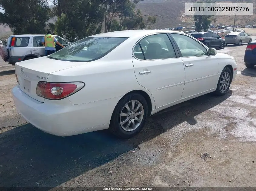 2002 Lexus Es 300 VIN: JTHBF30G325029776 Lot: 42232445