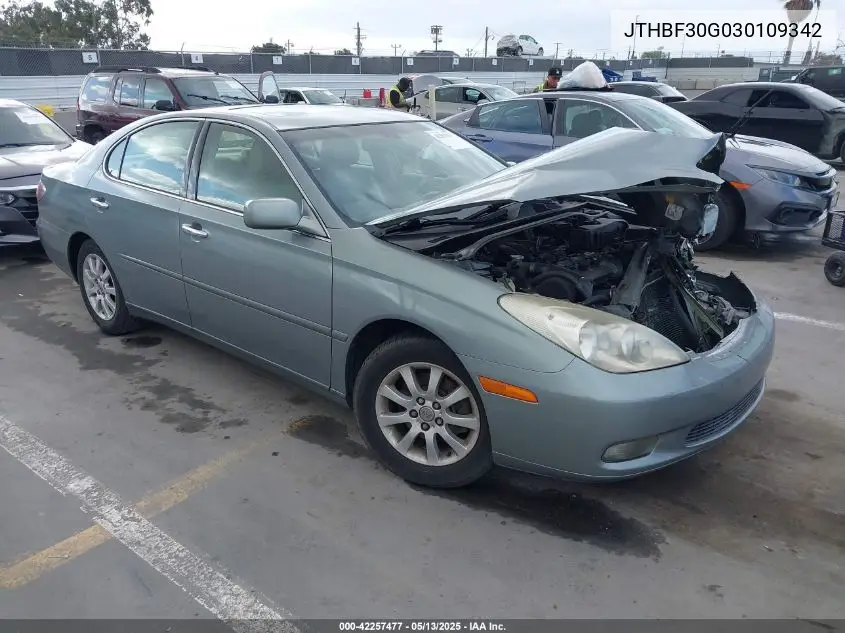 2003 Lexus Es 300 VIN: JTHBF30G030109342 Lot: 42257477