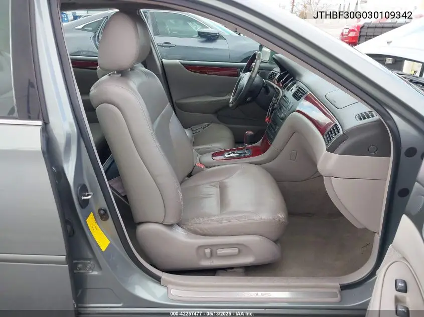 2003 Lexus Es 300 VIN: JTHBF30G030109342 Lot: 42257477