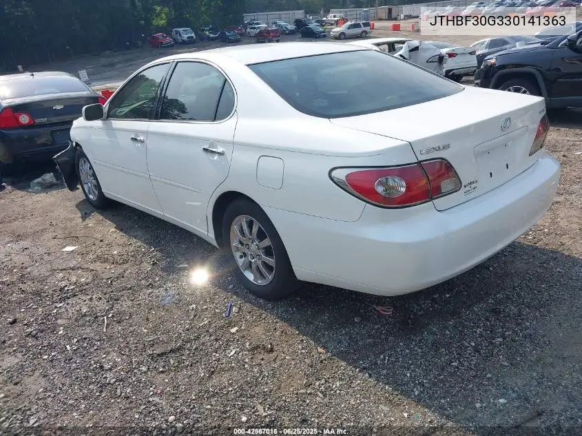 2003 Lexus Es 300 VIN: JTHBF30G330141363 Lot: 42567016