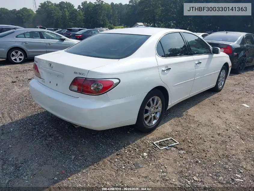 2003 Lexus Es 300 VIN: JTHBF30G330141363 Lot: 42567016