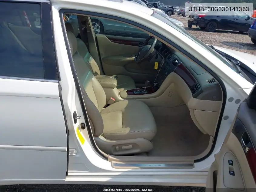 2003 Lexus Es 300 VIN: JTHBF30G330141363 Lot: 42567016