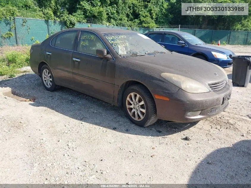 2003 Lexus Es 300 VIN: JTHBF30G330133988 Lot: 42582901
