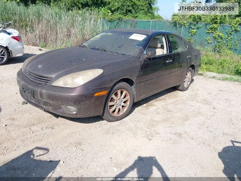 2003 Lexus Es 300 VIN: JTHBF30G330133988 Lot: 42582901