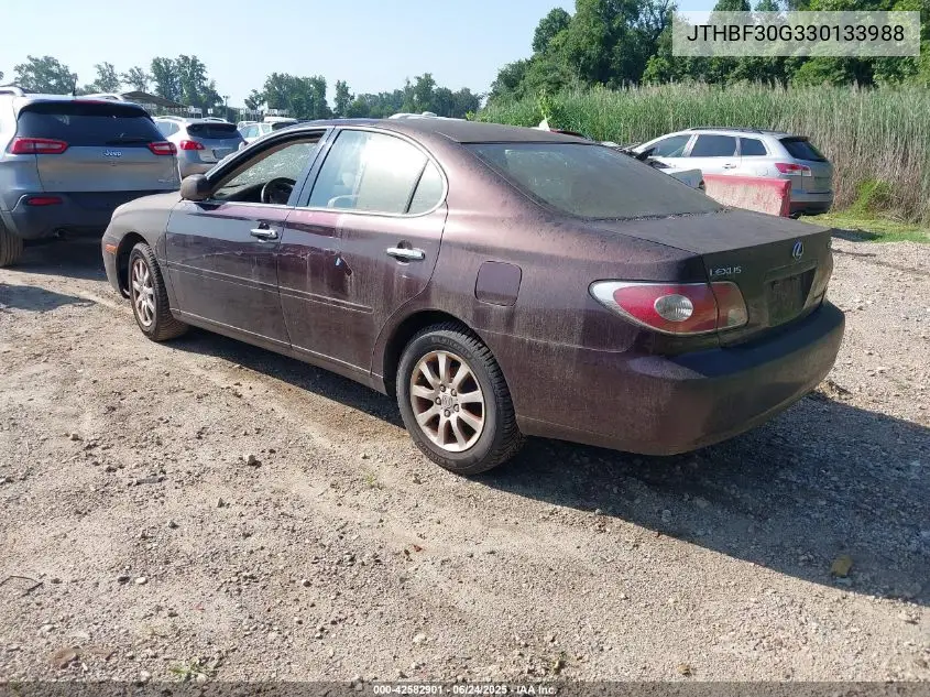 2003 Lexus Es 300 VIN: JTHBF30G330133988 Lot: 42582901