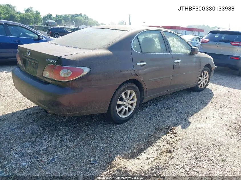 2003 Lexus Es 300 VIN: JTHBF30G330133988 Lot: 42582901