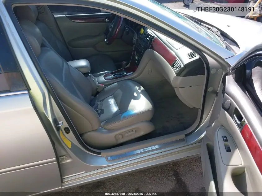 2003 Lexus Es 300 VIN: JTHBF30G230148191 Lot: 42587390