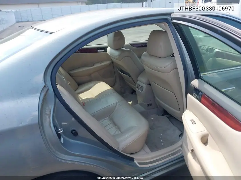 2003 Lexus Es 300 VIN: JTHBF30G330106970 Lot: 42590586