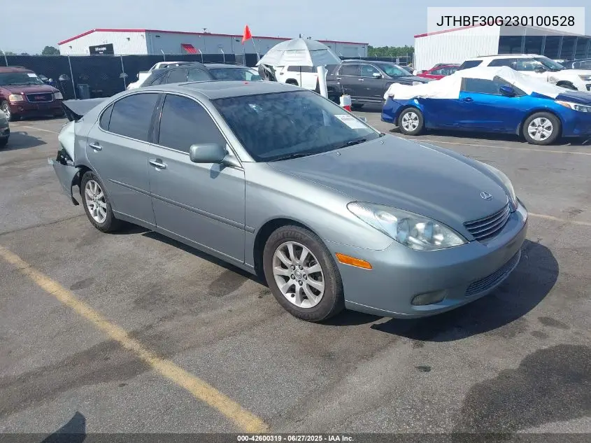 2003 Lexus Es 300 VIN: JTHBF30G230100528 Lot: 42600319
