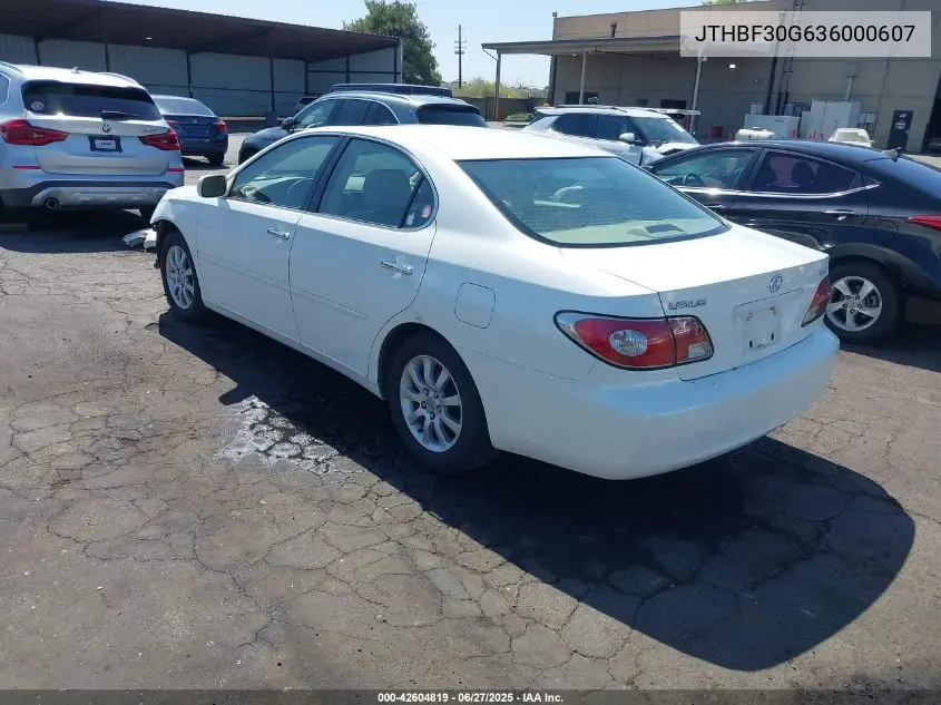 2003 Lexus Es 300 VIN: JTHBF30G636000607 Lot: 42604819