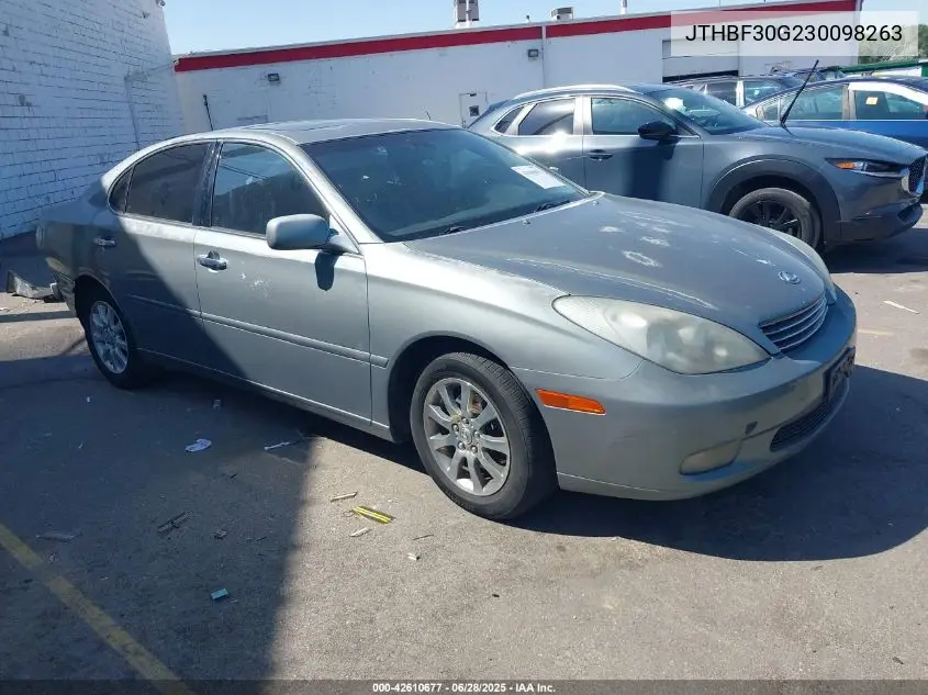 2003 Lexus Es 300 VIN: JTHBF30G230098263 Lot: 42610677