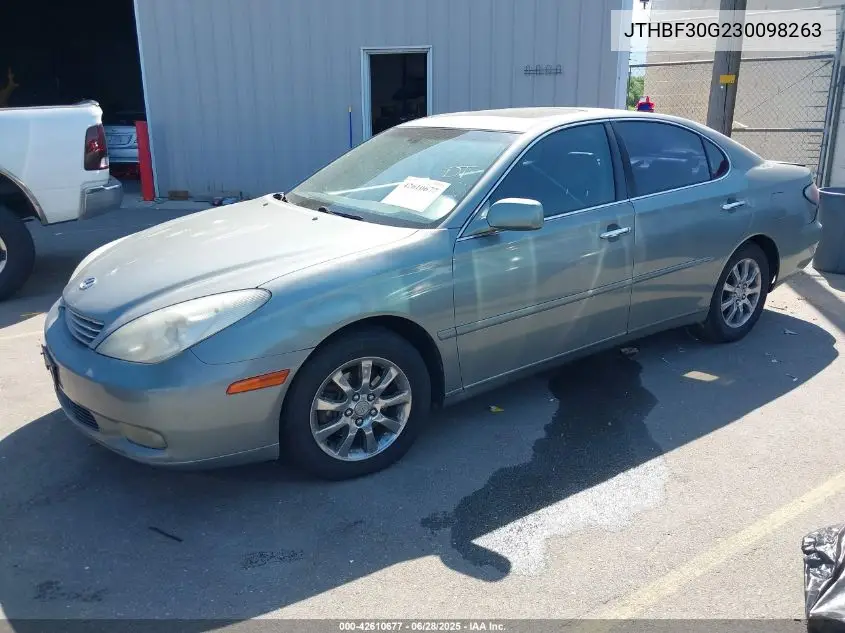2003 Lexus Es 300 VIN: JTHBF30G230098263 Lot: 42610677