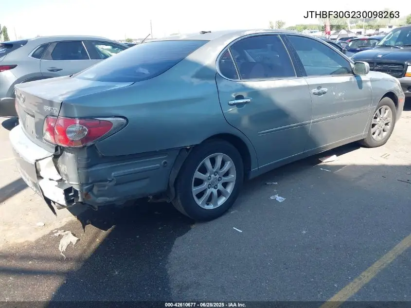 2003 Lexus Es 300 VIN: JTHBF30G230098263 Lot: 42610677