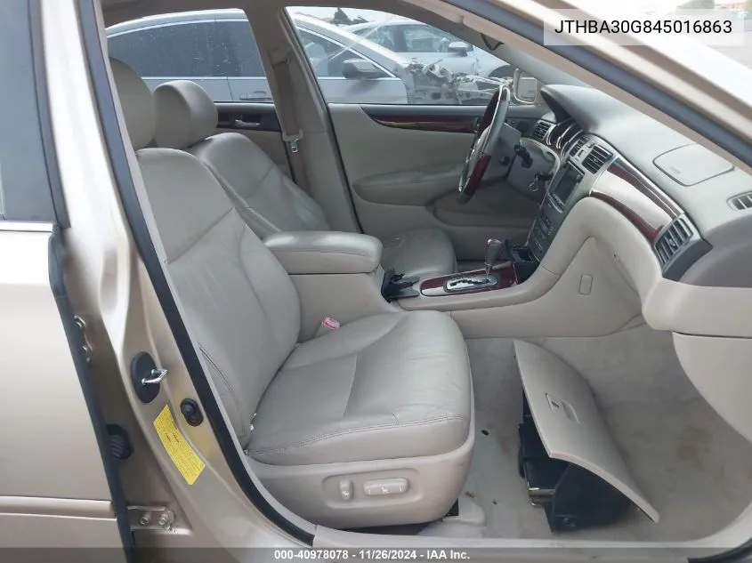 2004 Lexus Es 330 VIN: JTHBA30G845016863 Lot: 40978078