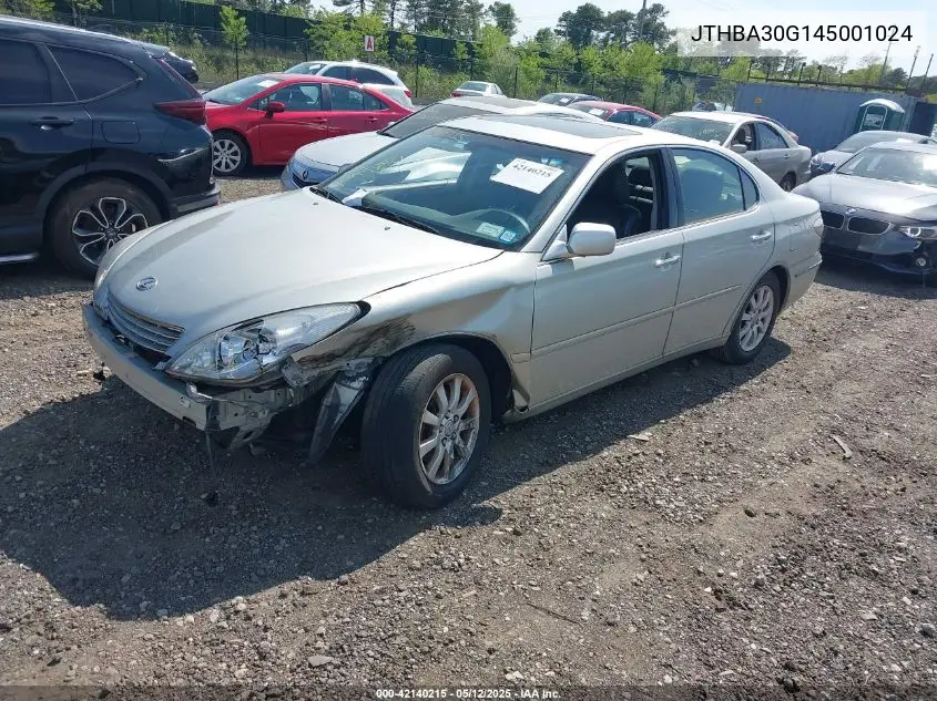2004 Lexus Es 330 VIN: JTHBA30G145001024 Lot: 42140215