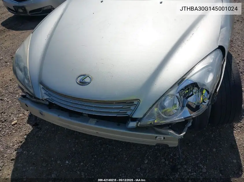 2004 Lexus Es 330 VIN: JTHBA30G145001024 Lot: 42140215