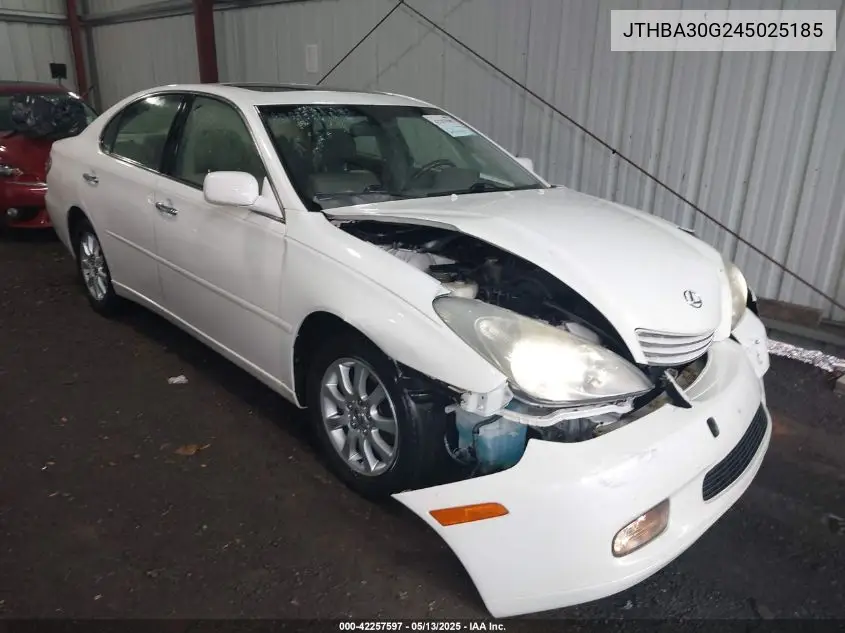 2004 Lexus Es 330 VIN: JTHBA30G245025185 Lot: 42257597