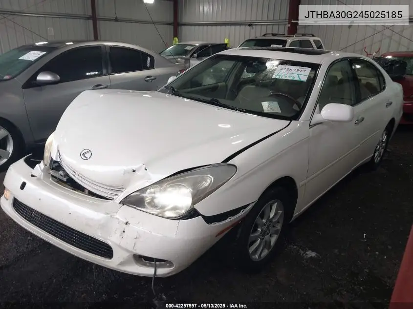 2004 Lexus Es 330 VIN: JTHBA30G245025185 Lot: 42257597