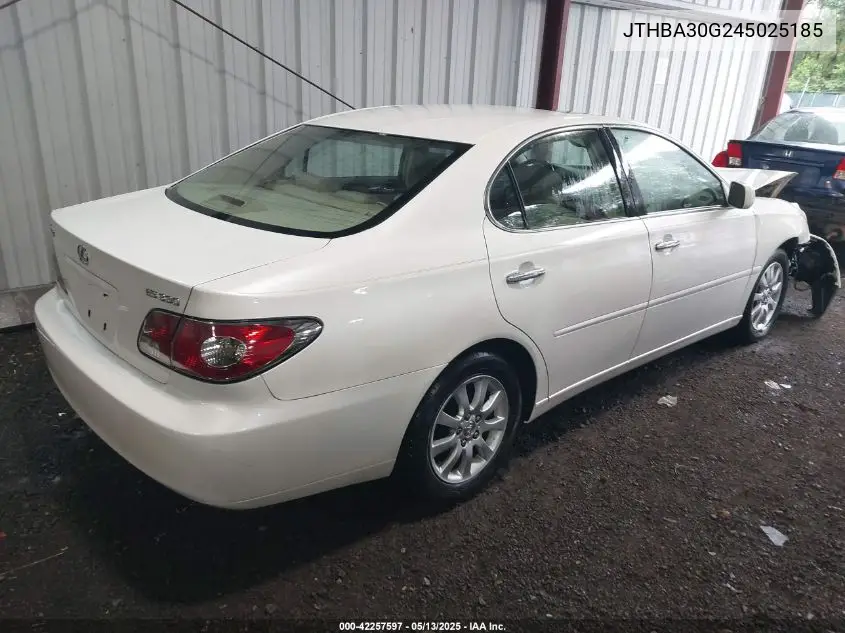 2004 Lexus Es 330 VIN: JTHBA30G245025185 Lot: 42257597