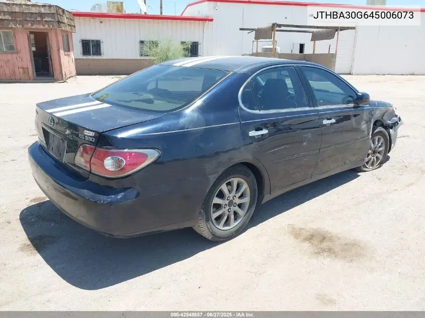 2004 Lexus Es 330 VIN: JTHBA30G645006073 Lot: 42548857