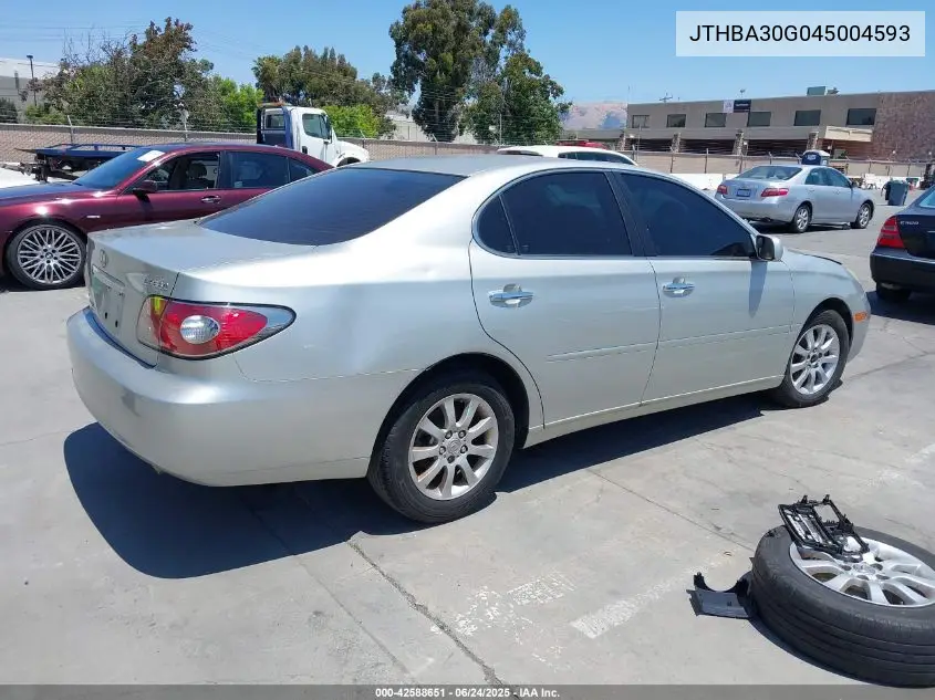 2004 Lexus Es 330 VIN: JTHBA30G045004593 Lot: 42588651