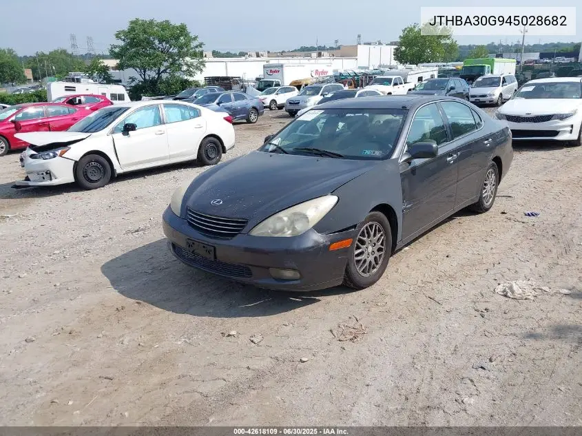 2004 Lexus Es VIN: JTHBA30G945028682 Lot: 42618109