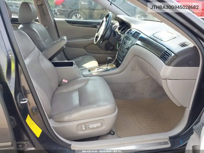 2004 Lexus Es VIN: JTHBA30G945028682 Lot: 42618109
