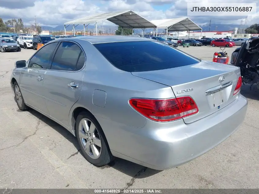 2005 Lexus Es 330 VIN: JTHBA30GX55106887 Lot: 41548925